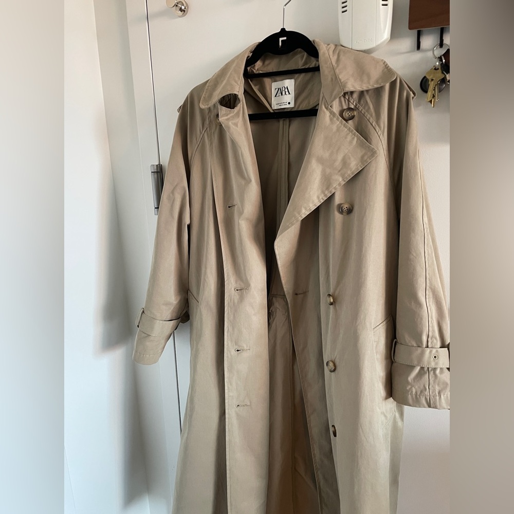 Zara tan trench coat